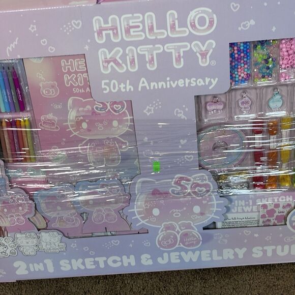 Hello Kitty 50th Anniversary 2 In 1 Sketch & Jewelry Studio NWT - Picture 5 of 16